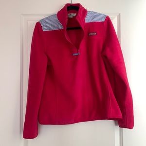 Pink fleece vineyard vines shep shirt size large